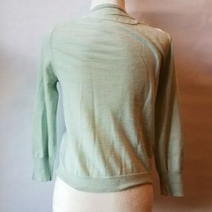 J. Crew Sweaters - J. Crew merino wool cardigan light green applique J. Crew Sweaters - J. Crew merino wool cardigan light green applique